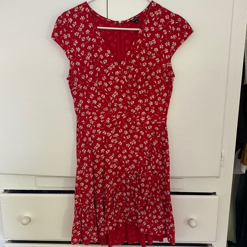 J Crew Mercantile Red Floral Dress-Size 2
